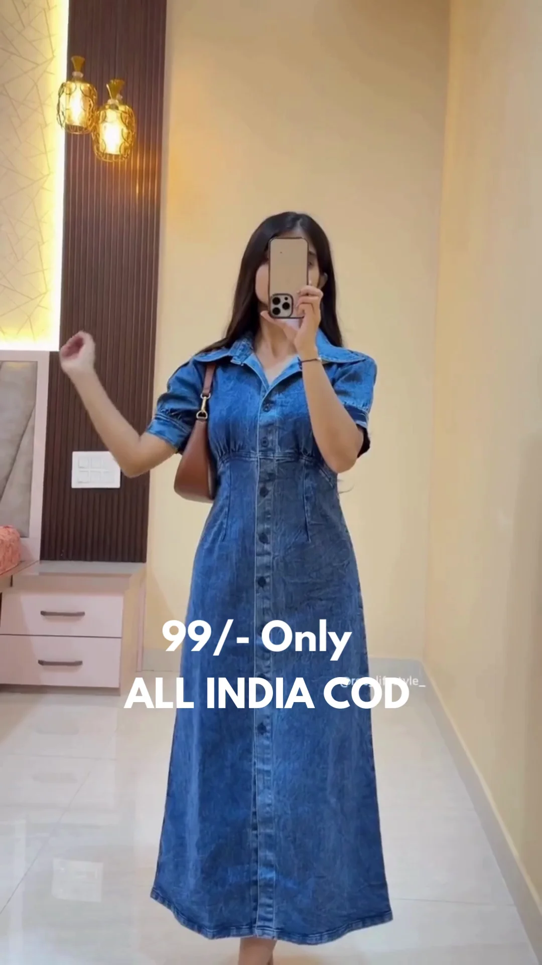 Women Denim Maxi Dress