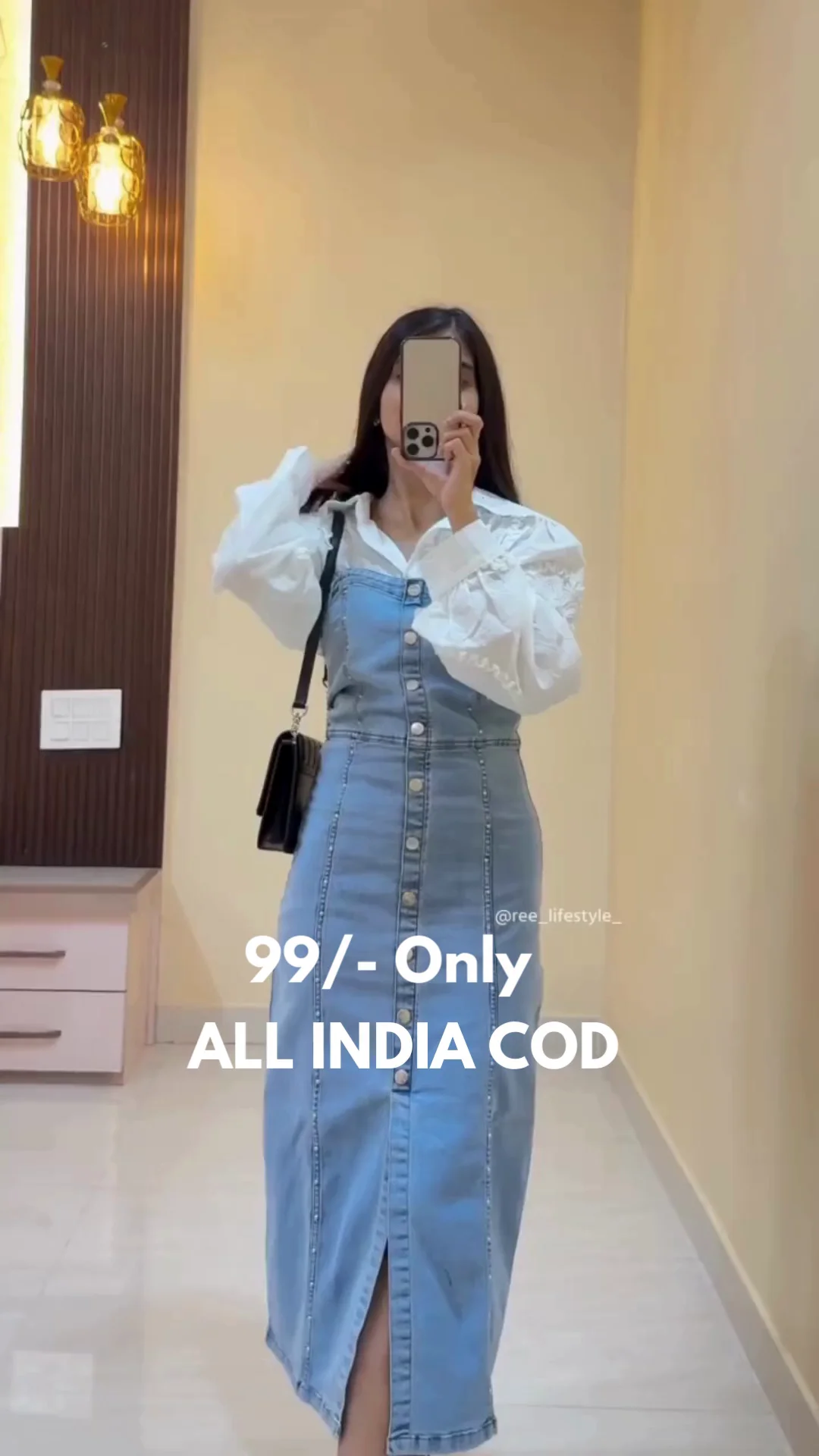 Women Denim Maxi Dress