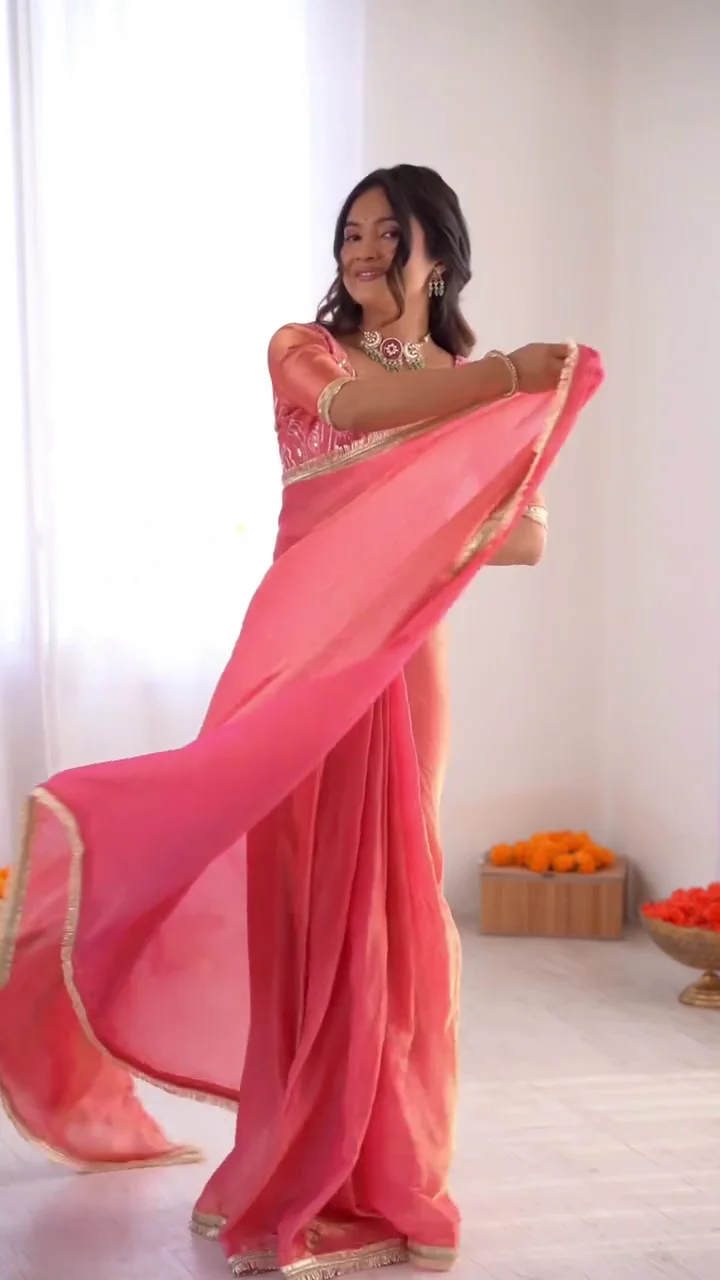 Floral Organza Designer Saree