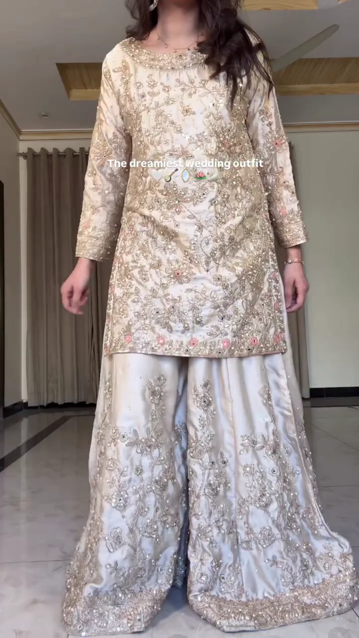 White Sharara Suit Set