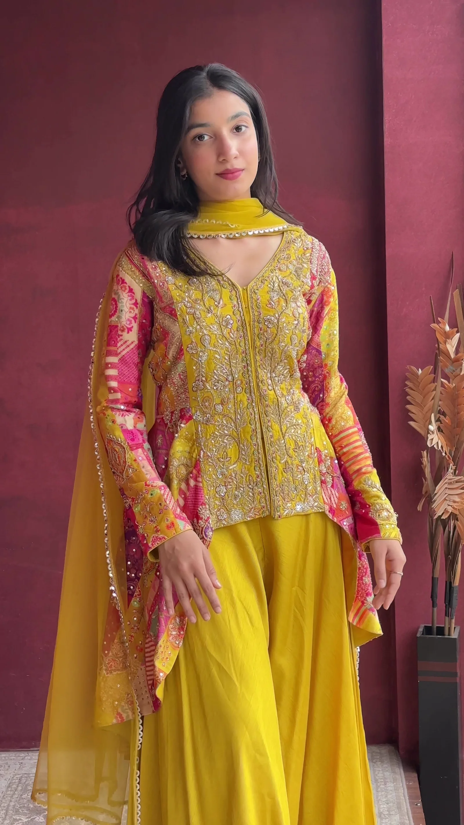 Yellow Sharara Suit
