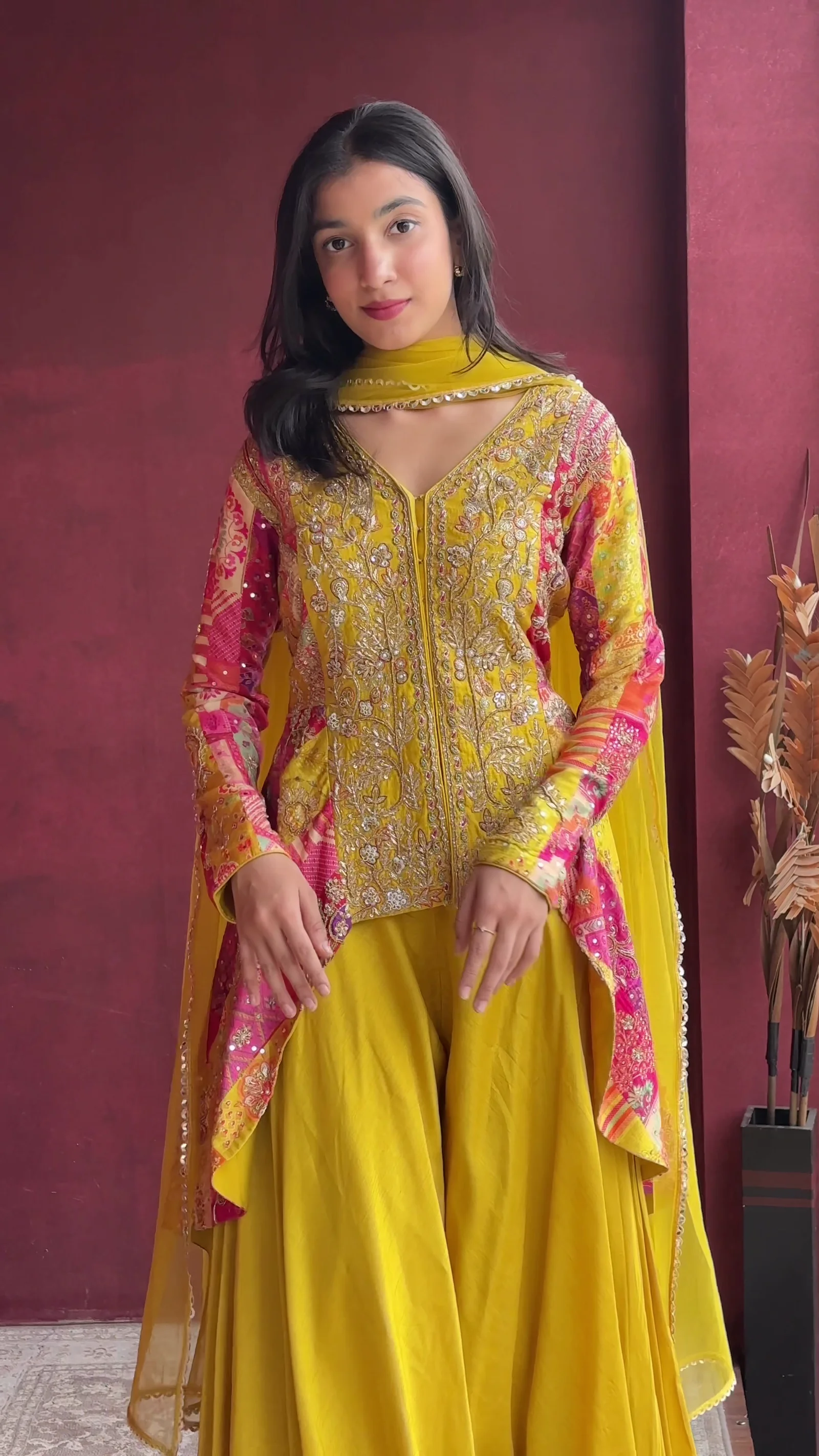 Yellow Sharara Suit