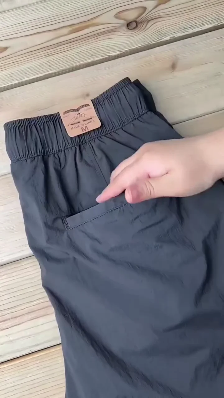 Men’s Black Elastic Waist Smart Casual Stretch Trousers