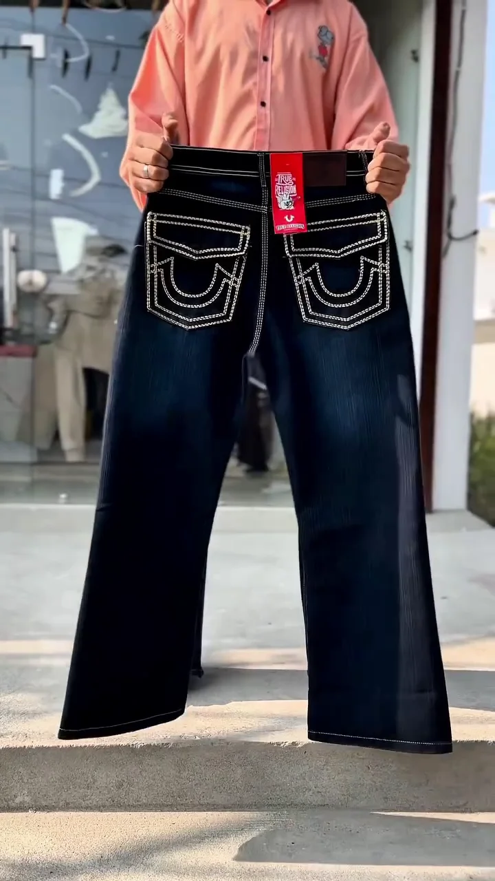 Men Wide Leg Mid-Rise Mildly Distressed Heavy Fade Jeans